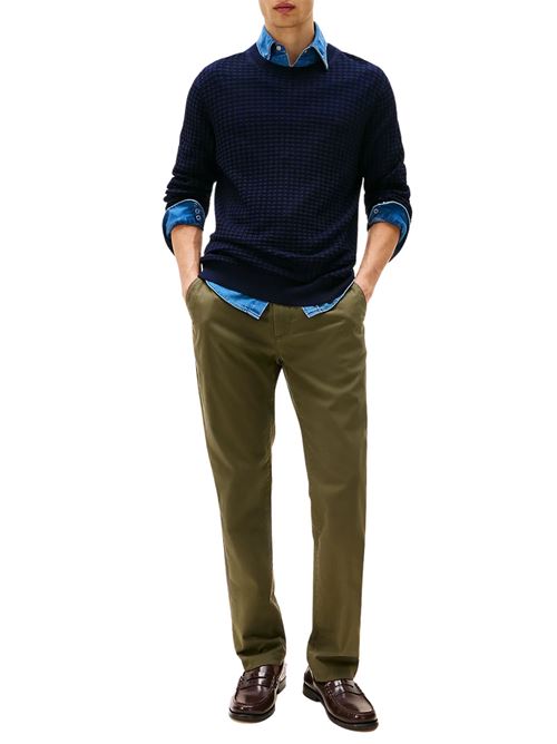 Maglioncino uomo blu in cotone Tommy Hilfiger | MW0MW38717DW5